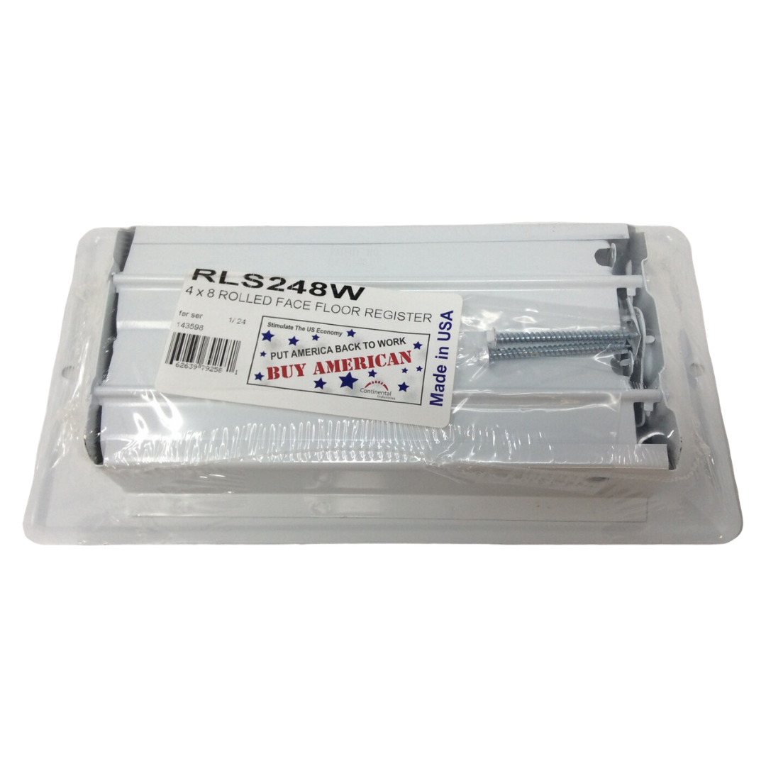 Superior Manufactured Home Parts & Supply 4_X8_WhiteRolledFaceFloorVent_Register_1