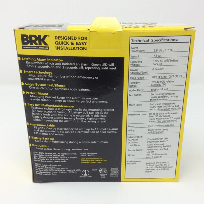 BRK Smoke-Alarm Battery Powered