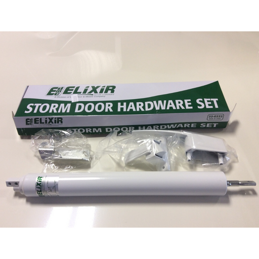 Elixer- Storm Door Hardware Set - White